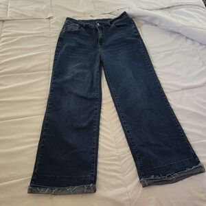 Women's Dark Blue Wide Leg Jeans